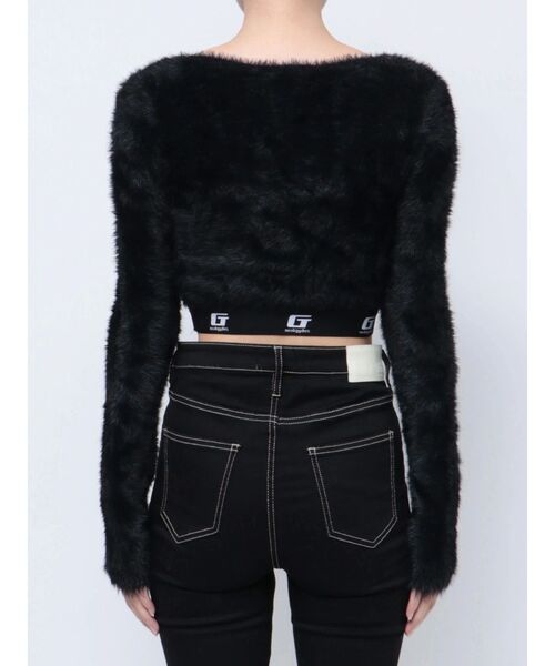 GYDA（ジェイダ）の「G noobgydiesシャギーニットトップス（ニット/セーター・レディース・ピンク/オフホワイト/ブラック・FREE）」の8枚目の写真