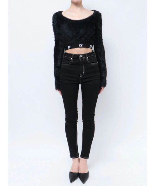 GYDA（ジェイダ）の「G noobgydiesシャギーニットトップス（ニット/セーター・レディース・ピンク/オフホワイト/ブラック・FREE）」の13枚目の写真