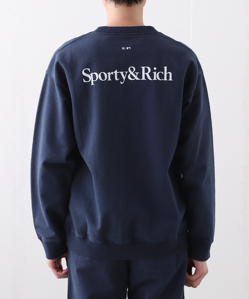 SPORTY&RICH（スポーティアンドリッチ）の「【SPORTY&RICH / スポーティアンドリッチ】YANKEES SERIF CREWNECK（スウェット・メンズ・ホワイト・LARGE/MEDIUM/SMALL）」の8枚目の写真
