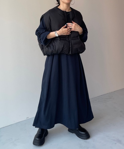 wee9s（ウィークス）の「super loose light sweatee one piece/ スーパールーズライトスウェッティーワンピース（ワンピース・レディース・ブラック/スカイブルー/パープル/オレンジ/チェリーピンク/ベビーピンク/レッド/グレー/ブルー/ネイビー/グリーン/ライラック/ブラウン・FREE/SHORT/LONG）」の6枚目の写真