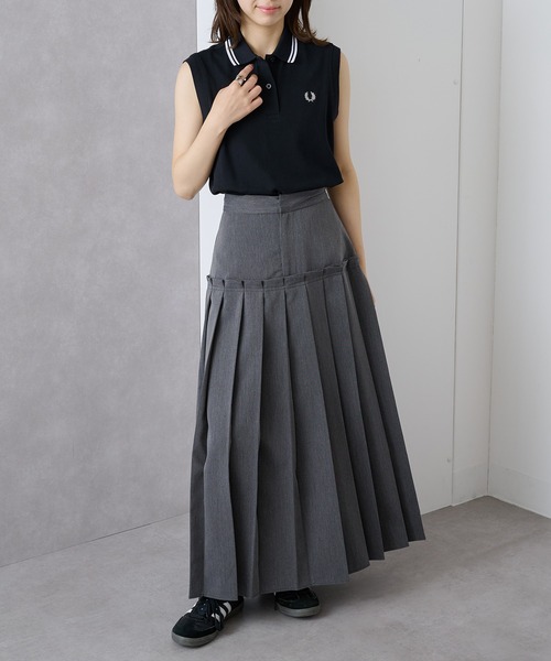 FRED PERRY(フレッドペリー)の「【FRED PERRY】SLEEVELESS FRED PERRY SHIRT G7200(ポロシャツ・レディース・ブラック/アイボリー/ホワイト・8/10)」の18枚目の写真