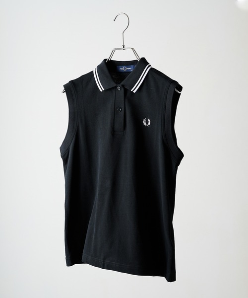 FRED PERRY(フレッドペリー)の「【FRED PERRY】SLEEVELESS FRED PERRY SHIRT G7200(ポロシャツ・レディース・ブラック/アイボリー/ホワイト・8/10)」の14枚目の写真
