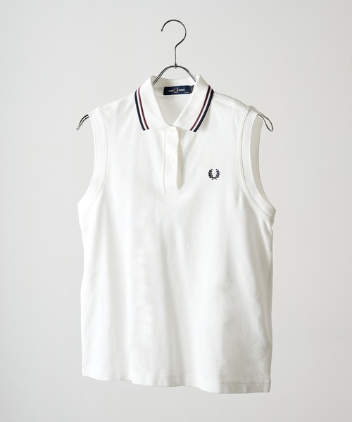 FRED PERRY(フレッドペリー)の「【FRED PERRY】SLEEVELESS FRED PERRY SHIRT G7200(ポロシャツ・レディース・ブラック/アイボリー/ホワイト・8/10)」の9枚目の写真