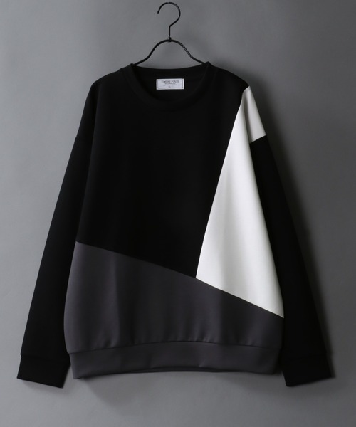 SITRY(シトリー)の「Cardboard Knit Sweat Shirt/別注 ダンボールニット オーバーサイズ トレーナー スウェット レディース メンズ(スウェット・メンズ・チャコール/ネイビー/ホワイト系その他/オフホワイト/ホワイト系その他2/ブラック系その他/ブラック/グレイッシュベージュ/ブラック系その他2・M/L/LL)」の5枚目の写真