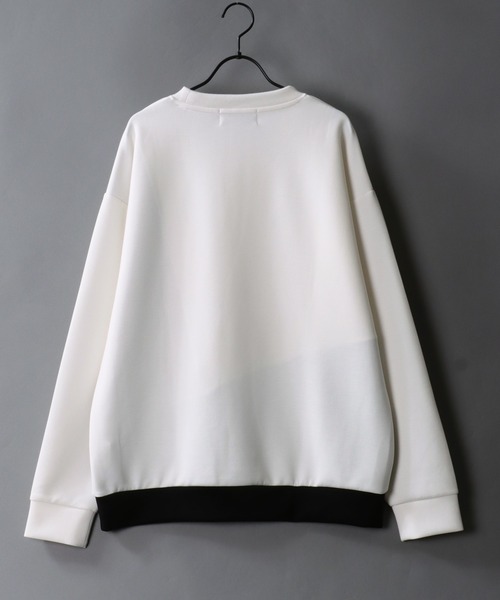 SITRY(シトリー)の「Cardboard Knit Sweat Shirt/別注 ダンボールニット オーバーサイズ トレーナー スウェット レディース メンズ(スウェット・メンズ・チャコール/ネイビー/ホワイト系その他/オフホワイト/ホワイト系その他2/ブラック系その他/ブラック/グレイッシュベージュ/ブラック系その他2・M/L/LL)」の11枚目の写真