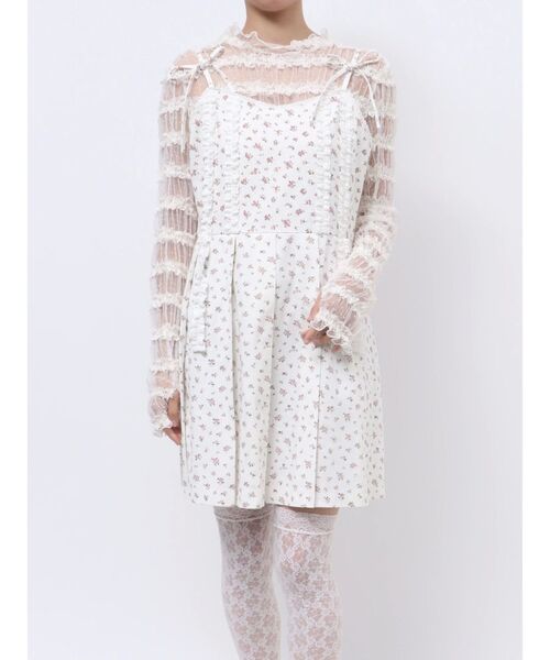 merry jenny（メリージェニー）の「flowerプリーツミニワンピース / 花