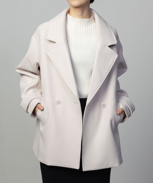 NAVY(ネイビー)の「【nAvy】 Pコート アウター ミドル丈(ピーコート・レディース・杢グレー/アイボリー/ネイビー・M/L)」の8枚目の写真