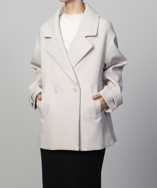 NAVY(ネイビー)の「【nAvy】 Pコート アウター ミドル丈(ピーコート・レディース・杢グレー/アイボリー/ネイビー・M/L)」の11枚目の写真