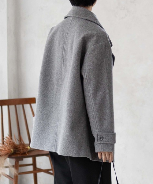 NAVY(ネイビー)の「【nAvy】 Pコート アウター ミドル丈(ピーコート・レディース・杢グレー/アイボリー/ネイビー・M/L)」の13枚目の写真