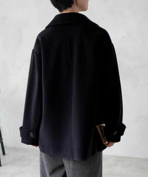 NAVY(ネイビー)の「【nAvy】 Pコート アウター ミドル丈(ピーコート・レディース・杢グレー/アイボリー/ネイビー・M/L)」の17枚目の写真