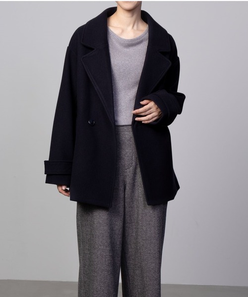 NAVY(ネイビー)の「【nAvy】 Pコート アウター ミドル丈(ピーコート・レディース・杢グレー/アイボリー/ネイビー・M/L)」の19枚目の写真