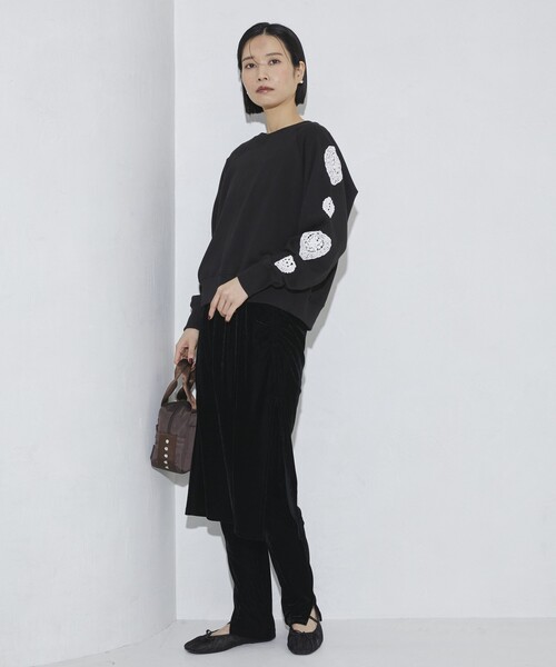 Firsthand（ファーストハンド）の「Firsthand/ファーストハンド オーガニックコットン 袖ハートアップリケ ラグランスウェット（スウェット・レディース・グレー/ブラック・FREE）」の22枚目の写真