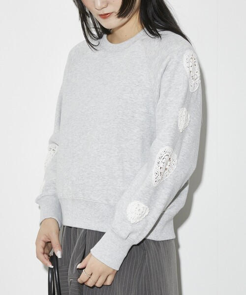 Firsthand（ファーストハンド）の「Firsthand/ファーストハンド オーガニックコットン 袖ハートアップリケ ラグランスウェット（スウェット・レディース・グレー/ブラック・FREE）」の17枚目の写真