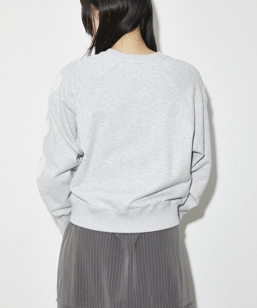 Firsthand（ファーストハンド）の「Firsthand/ファーストハンド オーガニックコットン 袖ハートアップリケ ラグランスウェット（スウェット・レディース・グレー/ブラック・FREE）」の7枚目の写真