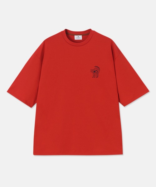 LANVIN en Bleu(ランバンオンブルー)の「【LANVIN en Bleu ESSENTIAL】ANTIN / ”アルベール” プリントTシャツ(Tシャツ/カットソー・メンズ・レッド/ホワイト/ブラック・XX-LARGE/X-LARGE/LARGE/MEDIUM/SMALL)」の5枚目の写真