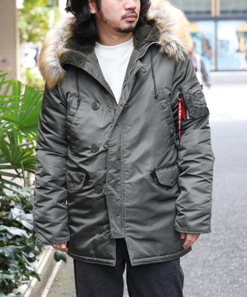 Alpha Industries(アルファインダストリーズ)の「ALPHA(アルファ)【メンズ】【WEB限定】Nー3Bジャケット ジャパンスペック/2WAY(ミリタリージャケット・メンズ・グレー・S/M/L/XL)」の18枚目の写真