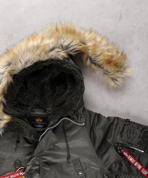 Alpha Industries(アルファインダストリーズ)の「ALPHA(アルファ)【メンズ】【WEB限定】Nー3Bジャケット ジャパンスペック/2WAY(ミリタリージャケット・メンズ・グレー・S/M/L/XL)」の22枚目の写真