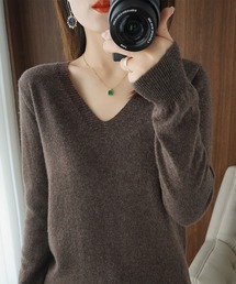 blackdia ocean シンプルVネックニット