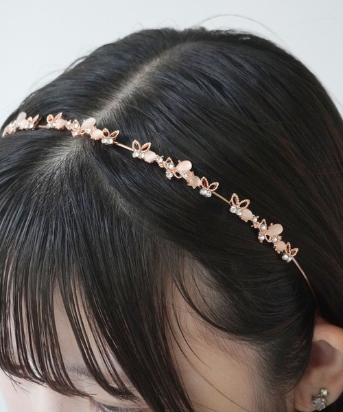 Port（ポート）の「【 Port / ポート 】 パール ビジュー メタル カチューシャ_（カチューシャ・レディース・ゴールド/ゴールド系その他/ピンクゴールド・FREE）」の2枚目の写真