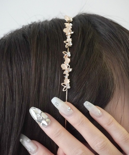 Port（ポート）の「【 Port / ポート 】 パール ビジュー メタル カチューシャ_（カチューシャ・レディース・ゴールド/ゴールド系その他/ピンクゴールド・FREE）」の5枚目の写真