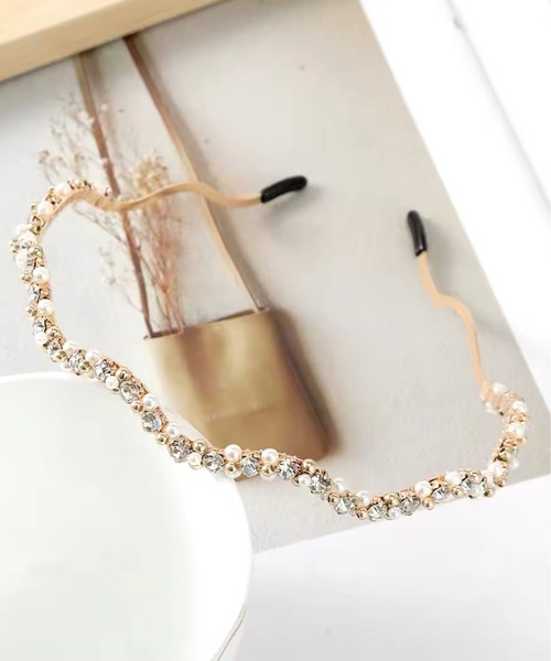 Port（ポート）の「【 Port / ポート 】 パール ビジュー メタル カチューシャ_（カチューシャ・レディース・ゴールド/ゴールド系その他/ピンクゴールド・FREE）」の10枚目の写真