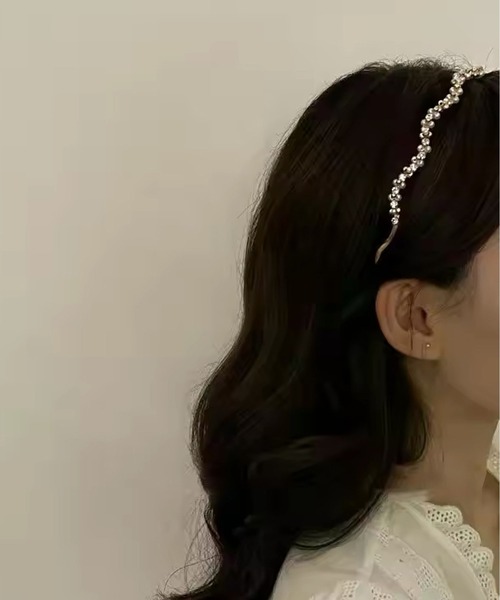 Port（ポート）の「【 Port / ポート 】 パール ビジュー メタル カチューシャ_（カチューシャ・レディース・ゴールド/ゴールド系その他/ピンクゴールド・FREE）」の14枚目の写真