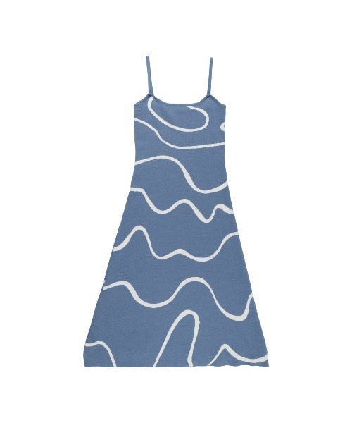 Uenui(ウニュイ)の「【ZOZO限定】ウェーブ パターン ニットワンピース キャミワンピース(ワンピース・レディース・ブラック/ブルー/グリーン・FREE)」の20枚目の写真