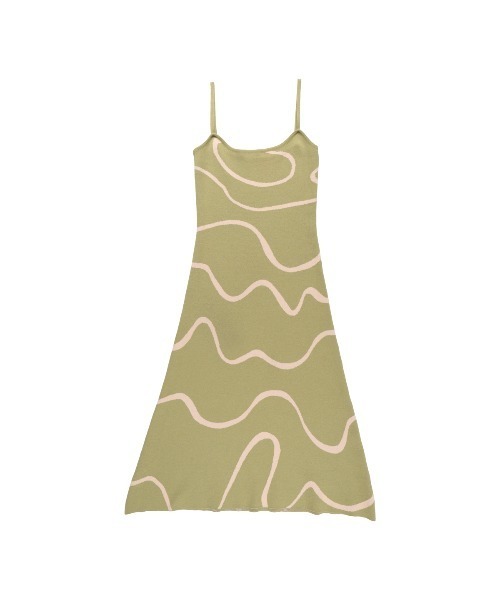 Uenui(ウニュイ)の「【ZOZO限定】ウェーブ パターン ニットワンピース キャミワンピース(ワンピース・レディース・ブラック/ブルー/グリーン・FREE)」の19枚目の写真