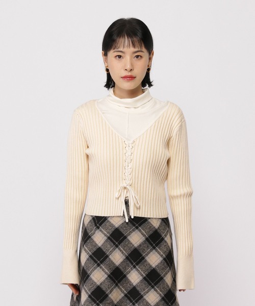 3.3 Field Trip （3.3フィールドトリップ）の「3.3 Field Trip／リブニットカーデ（カーディガン/ボレロ・レディース・グレー/アイボリー・FREE）」の19枚目の写真