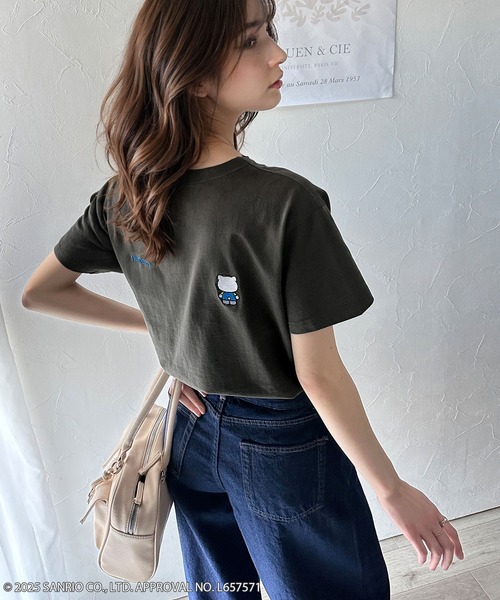 sanrio(サンリオ)の「【Sanrio characters/サンリオキャラクターズ】大人っぽく推せる。綿100%バックサンリオキャラ刺繍半袖コンパクトTシャツ(半袖)(Tシャツ/カットソー・レディース・ホワイト/オートミール/チャコール・X-LARGE/SMALL/MEDIUM/LARGE)」の17枚目の写真