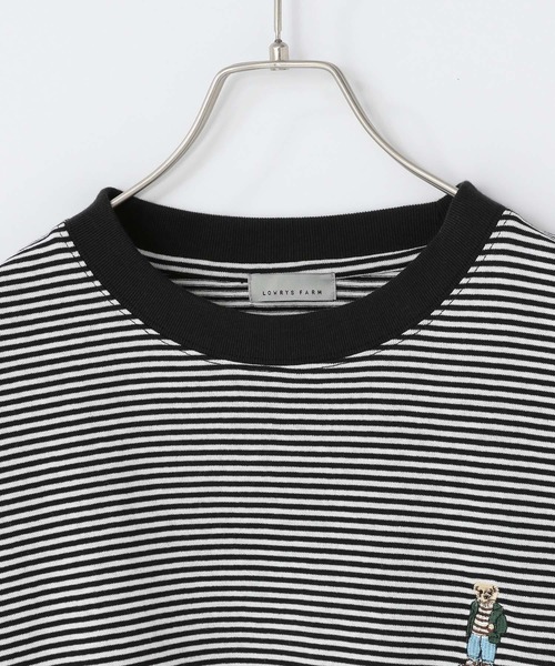 LOWRYS FARM（ローリーズファーム）の「ＴＥＤＤＹＢＥＡＲマルチボーダーＬＳ　 290284（Tシャツ/カットソー・メンズ・ブラック/ブルー・MEDIUM/LARGE）」の4枚目の写真