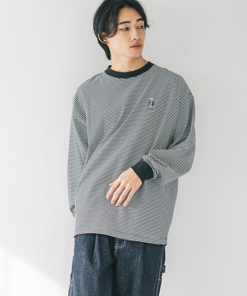 LOWRYS FARM（ローリーズファーム）の「ＴＥＤＤＹＢＥＡＲマルチボーダーＬＳ　 290284（Tシャツ/カットソー・メンズ・ブラック/ブルー・MEDIUM/LARGE）」の16枚目の写真