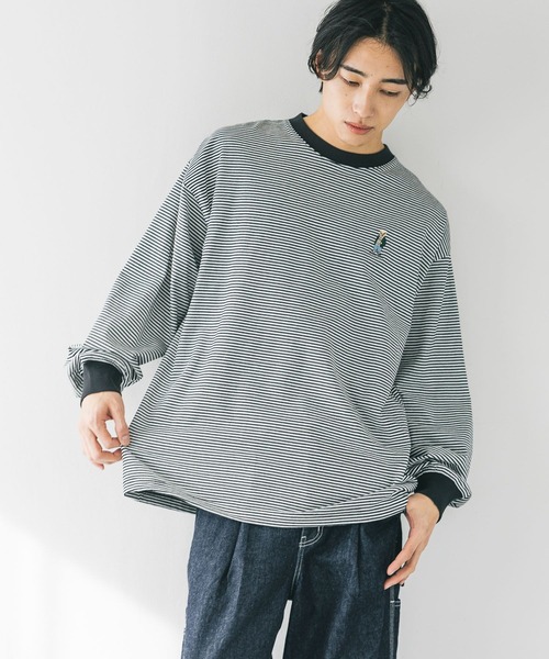 LOWRYS FARM（ローリーズファーム）の「ＴＥＤＤＹＢＥＡＲマルチボーダーＬＳ　 290284（Tシャツ/カットソー・メンズ・ブラック/ブルー・MEDIUM/LARGE）」の17枚目の写真