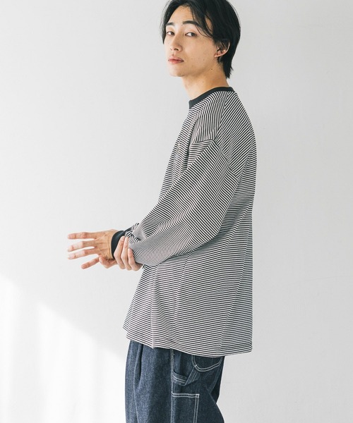 LOWRYS FARM（ローリーズファーム）の「ＴＥＤＤＹＢＥＡＲマルチボーダーＬＳ　 290284（Tシャツ/カットソー・メンズ・ブラック/ブルー・MEDIUM/LARGE）」の18枚目の写真