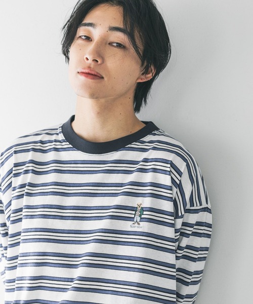 LOWRYS FARM（ローリーズファーム）の「ＴＥＤＤＹＢＥＡＲマルチボーダーＬＳ　 290284（Tシャツ/カットソー・メンズ・ブラック/ブルー・MEDIUM/LARGE）」の22枚目の写真