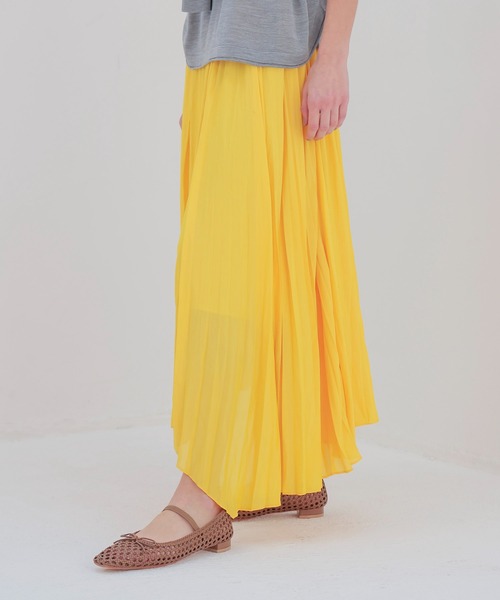 DRESSLAVE(ドレスレイブ)の「random tack asymmetry skirt(ランダムタックアシンメトリースカート)(スカート・レディース・イエロー/ブルー・38)」の3枚目の写真