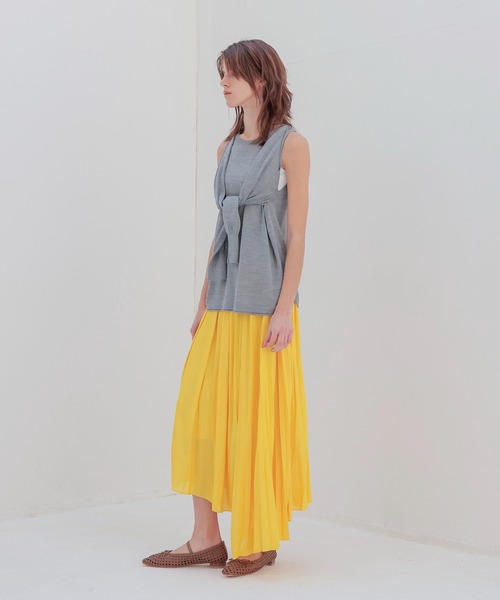 DRESSLAVE(ドレスレイブ)の「random tack asymmetry skirt(ランダムタックアシンメトリースカート)(スカート・レディース・イエロー/ブルー・38)」の8枚目の写真