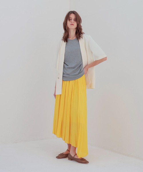 DRESSLAVE(ドレスレイブ)の「random tack asymmetry skirt(ランダムタックアシンメトリースカート)(スカート・レディース・イエロー/ブルー・38)」の10枚目の写真