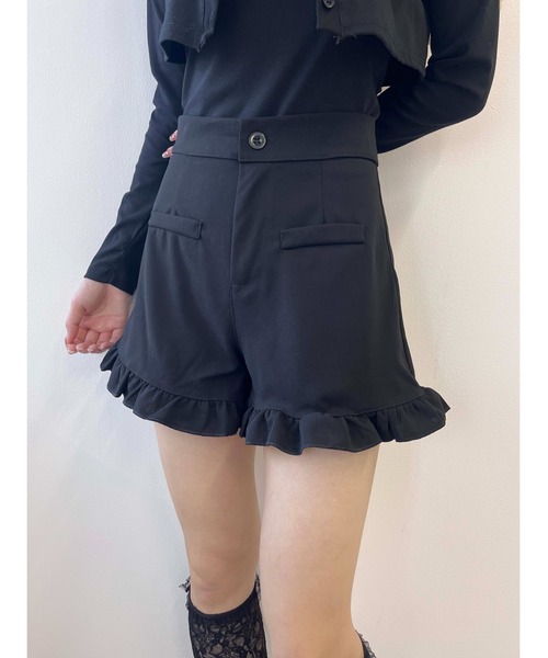 PHILLY（フィリー）の「【PHILLY】フリルショートパンツ（その他パンツ・レディース・グレー/ブラック・FREE）」の2枚目の写真