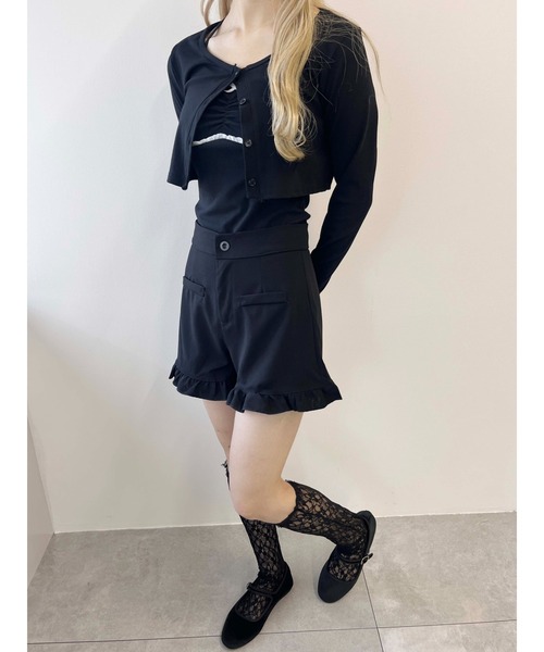 PHILLY（フィリー）の「【PHILLY】フリルショートパンツ（その他パンツ・レディース・グレー/ブラック・FREE）」の6枚目の写真