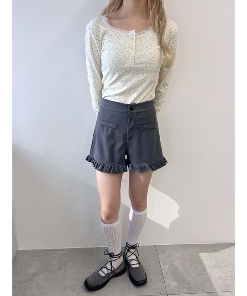 PHILLY（フィリー）の「【PHILLY】フリルショートパンツ（その他パンツ・レディース・グレー/ブラック・FREE）」の14枚目の写真