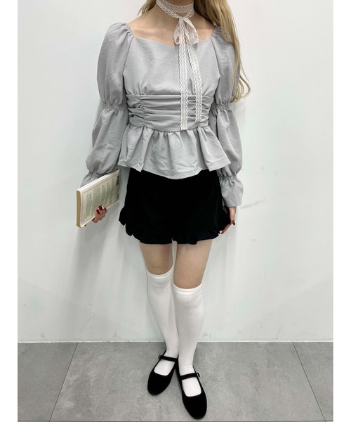 PHILLY（フィリー）の「【PHILLY】フリルショートパンツ（その他パンツ・レディース・グレー/ブラック・FREE）」の8枚目の写真