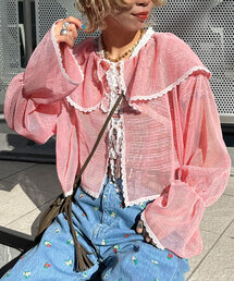 HELLO.SANFRANCISCO（ハローサンフランシスコ）の「【HELLO.SANFRANCISCO/ハローサンフランシスコ】メッシュレースボレロブラウス（シャツ/ブラウス）」