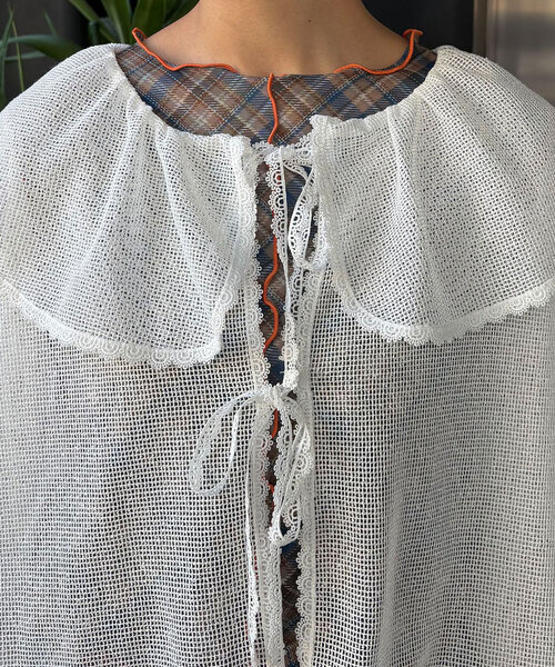 HELLO.SANFRANCISCO（ハローサンフランシスコ）の「【HELLO.SANFRANCISCO/ハローサンフランシスコ】メッシュレースボレロブラウス（シャツ/ブラウス・レディース・オフホワイト/ブラック/ピンク/イエロー・ONE SIZE）」の16枚目の写真