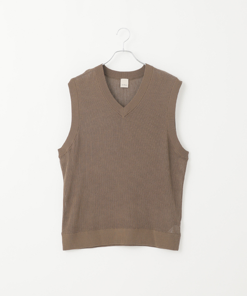 B.C STOCK（ベーセーストック）の「【Deux Allures/ドゥ アリュール】シアーハリヌキテレコベスト（ベスト・メンズ・サックスブルー/カーキ/ブラック・FREE）」の3枚目の写真