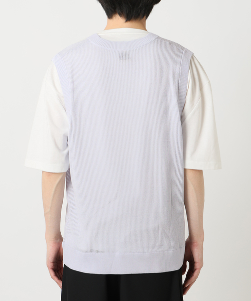 B.C STOCK（ベーセーストック）の「【Deux Allures/ドゥ アリュール】シアーハリヌキテレコベスト（ベスト・メンズ・サックスブルー/カーキ/ブラック・FREE）」の10枚目の写真