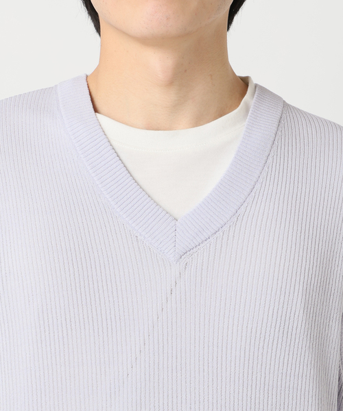 B.C STOCK（ベーセーストック）の「【Deux Allures/ドゥ アリュール】シアーハリヌキテレコベスト（ベスト・メンズ・サックスブルー/カーキ/ブラック・FREE）」の11枚目の写真