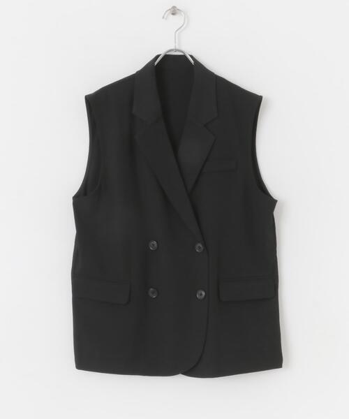美品★S'YTE★ブラックダブルブレストスタンドカラージレベスト セール】ダブルブレストジレ（ベスト）｜ITEMS URBANRESEARCH