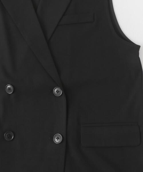 ITEMS URBANRESEARCH(アイテムズ アーバンリサーチ)の「ダブルブレストジレ(ベスト・レディース・ブラック/キャメル・FREE)」の15枚目の写真