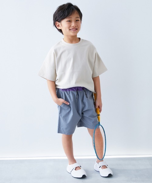 devirock(デビロック)の「シワになりにくい ウエスト切り替え ハーフパンツ(その他パンツ・キッズ・グリーン系/ベージュ系/スミクロ/ダークオリーブ/ブルーグレー/ダークオレンジ・160cm/150cm/140cm/130cm/120cm/110cm/100cm)」の9枚目の写真